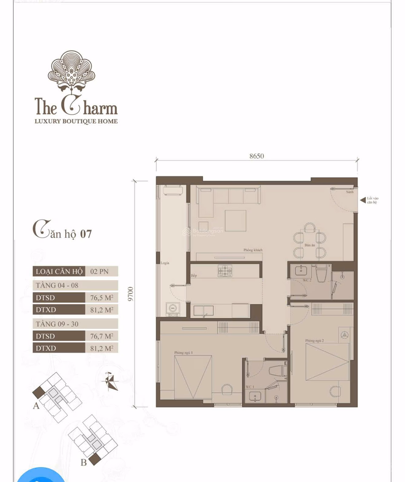 Transfer of 3 bedroom, 2 bathroom 91.5m2 apartment in The Charm An Hung luxury apartment - good price