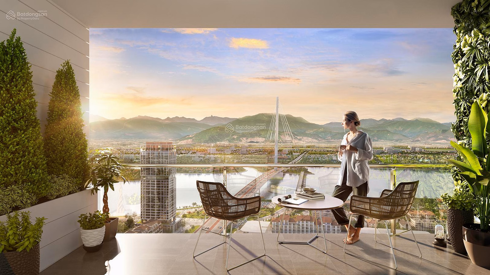 Sun FourS Tower river + sea view apartment priced at 1.7 billion/unit. Stage 1 discount up to 26.5%