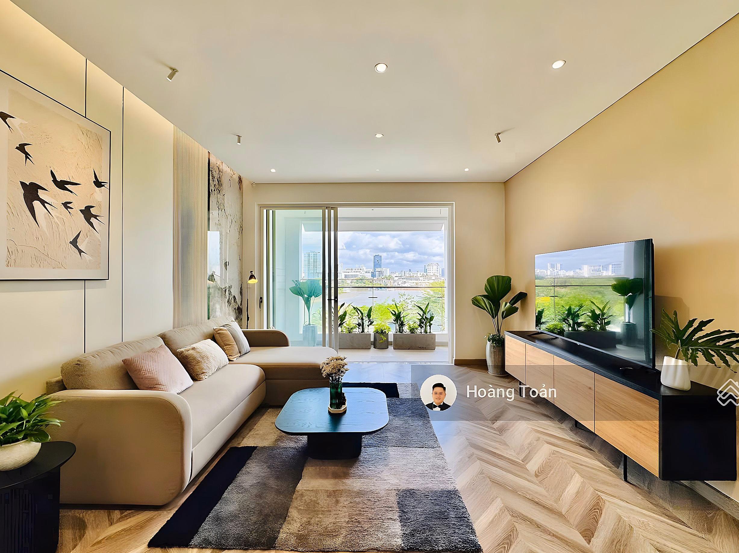 Selling Panorama apartment with direct river view, living room balcony, 146m2, price 18 billion TL Contact: 0947 800 ***