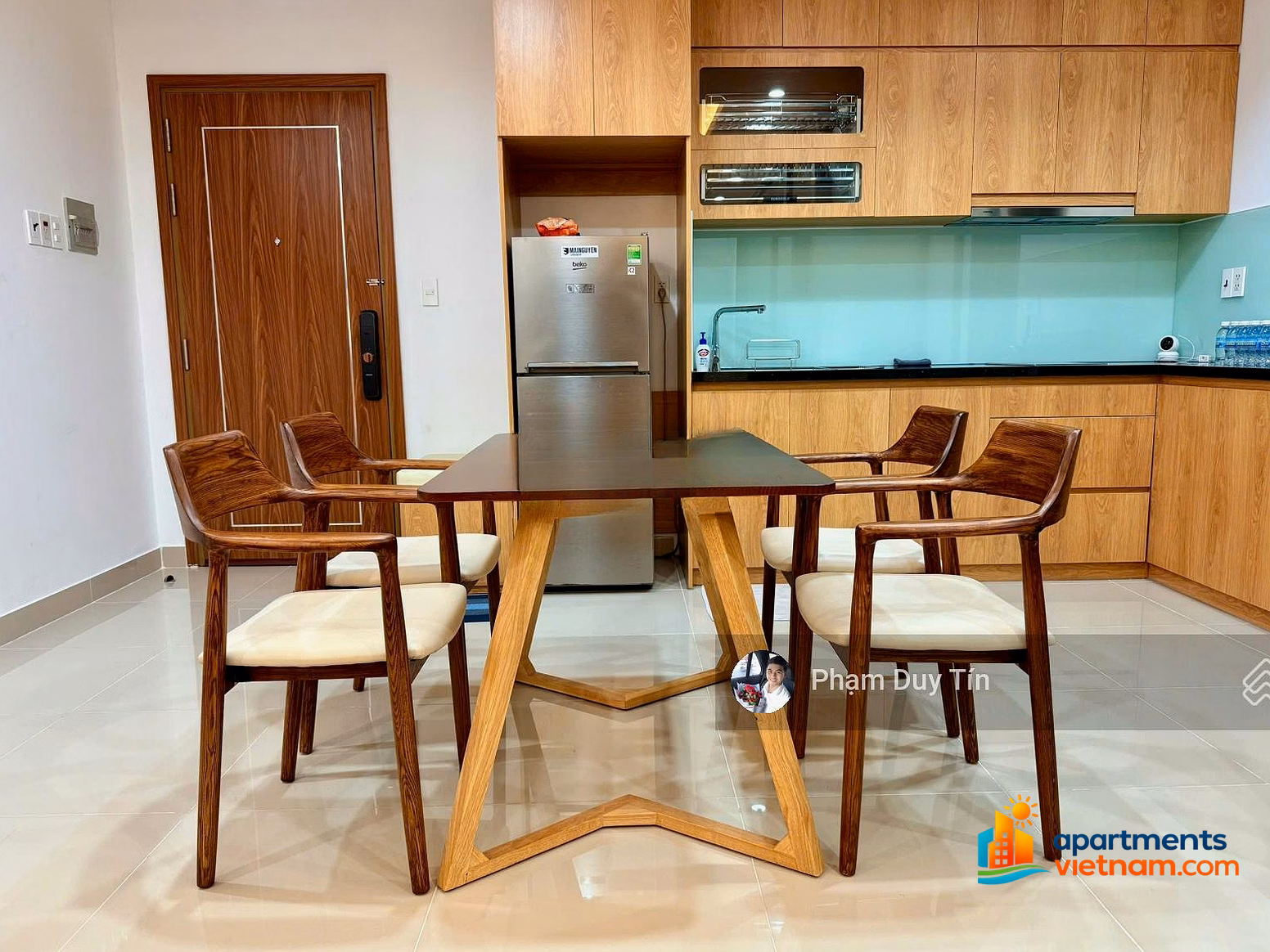 Selling 1-bedroom apartment with Japanese interior style at CT4 VCN Phuoc Hai building, high floor, good price
