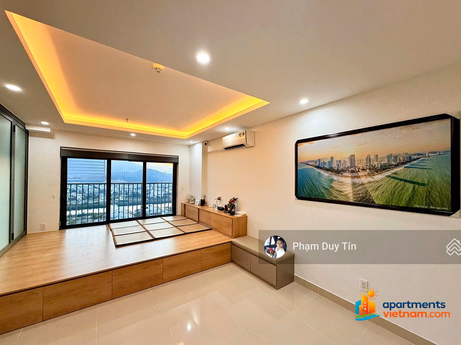 Selling 1-bedroom apartment with Japanese interior style at CT4 VCN Phuoc Hai building, high floor, good price
