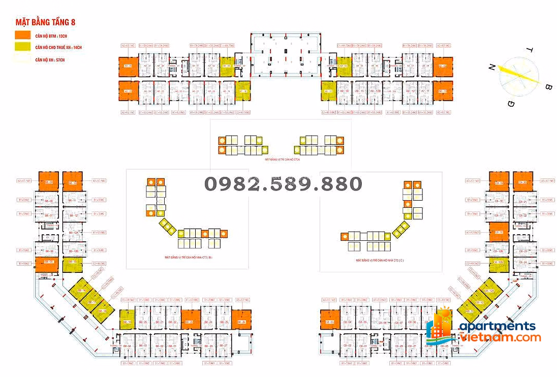 Open for sale commercial apartment fund CT3 Kim Chung-Dong Anh apartment corner 63m² with 3 bedrooms 2 bathrooms, sign HDMB now
