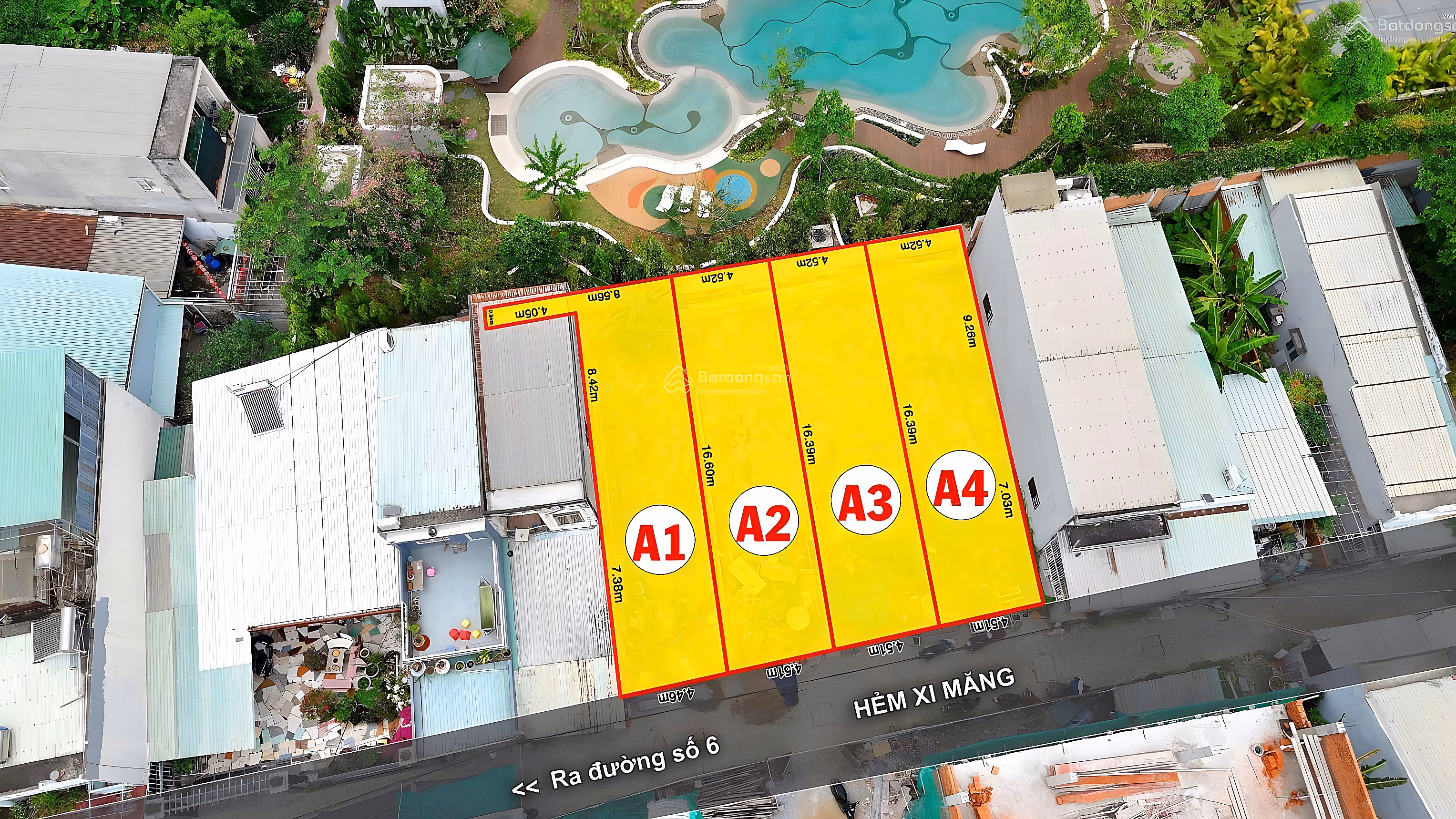 Lot of land 74m2 - 75 million/m2 near Van Phuc City, HXH, separate pink book - only 5 minutes from Binh Loi bridge