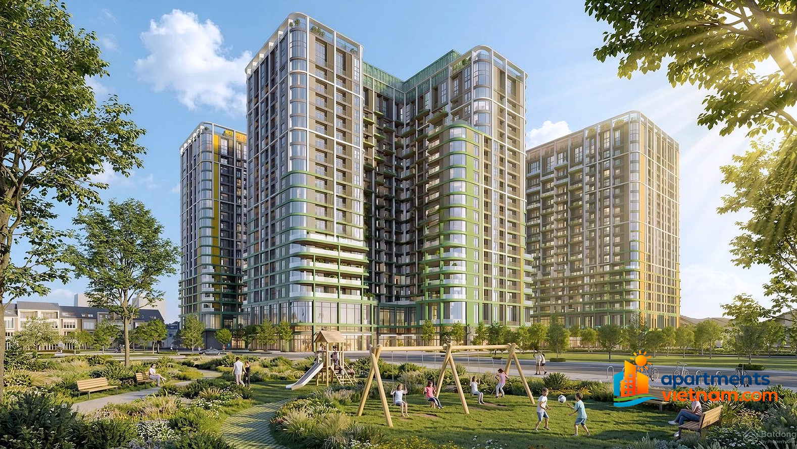 Exclusive 3-bedroom corner apartment (116m2) with garden for only 4,143 billion (Full price), 0% interest support for 30 months