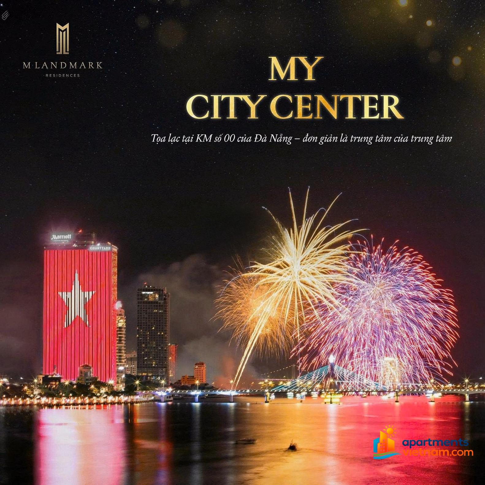Apartment with direct view of Han River M Landmark, affirming the class of the upper class in Da Nang