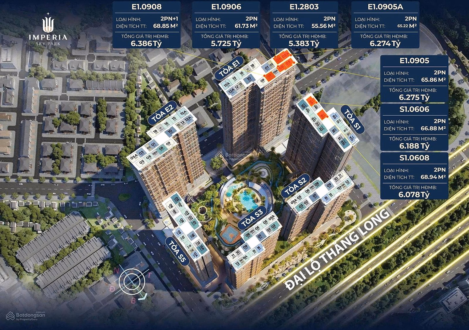 Selling 2-bedroom apartment Imperia Sky Park An Khanh, hand over full payment of 30% and receive the house