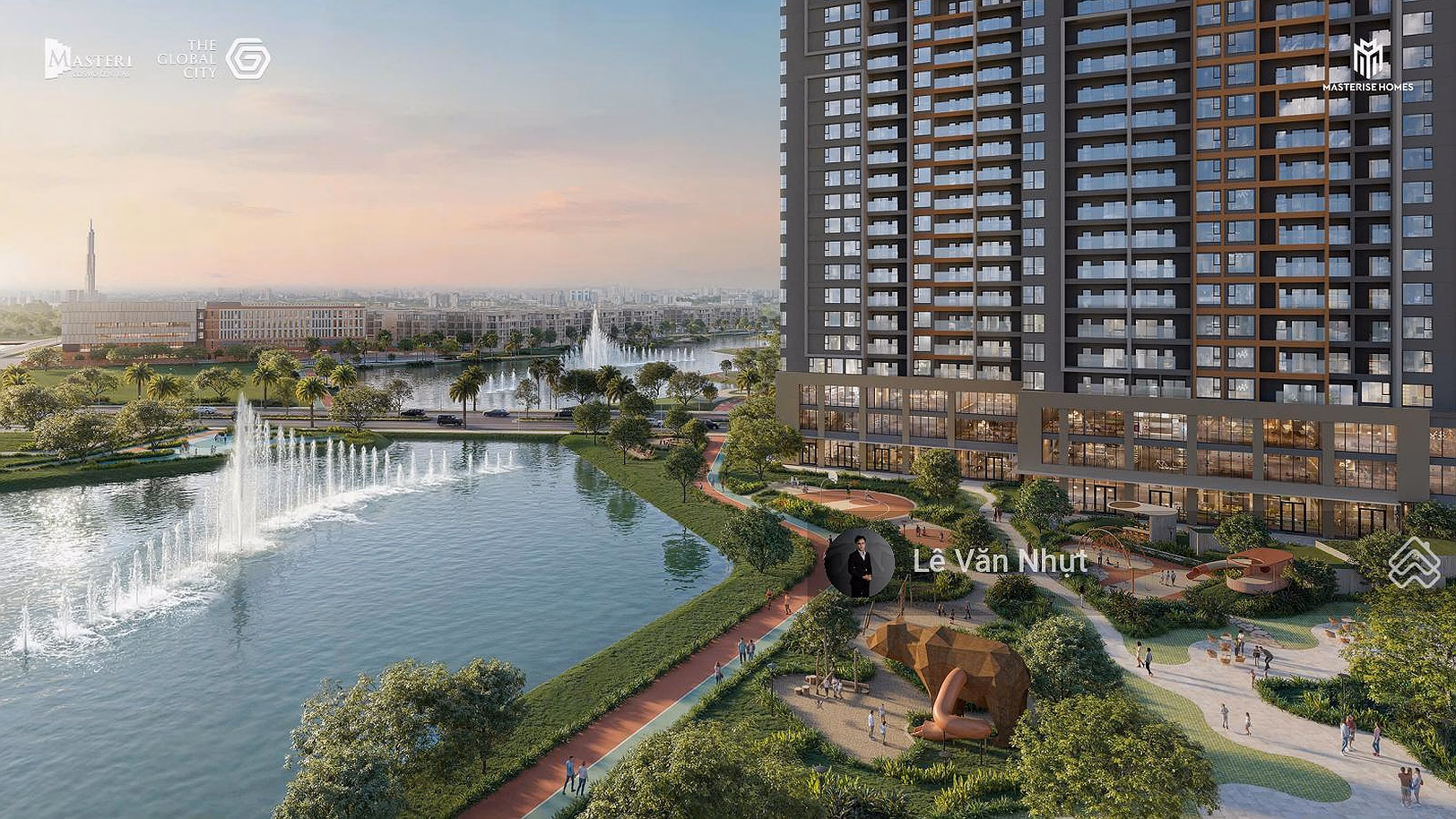 3% discount - 2 bedroom apartment in Tower A Masteri Cosmo Central only 9.097 billion all in - view of music, water, river
