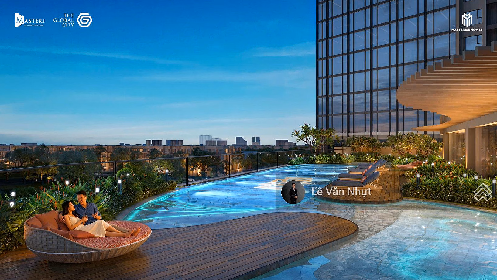 3% discount - 2 bedroom apartment in Tower A Masteri Cosmo Central only 9.097 billion all in - view of music, water, river
