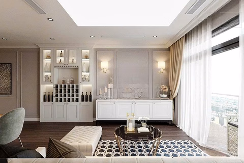 Vinhomes Metropolis apartment building for rent, 3 bedrooms, 140m², good furniture, high floor, nice view, negotiable price.