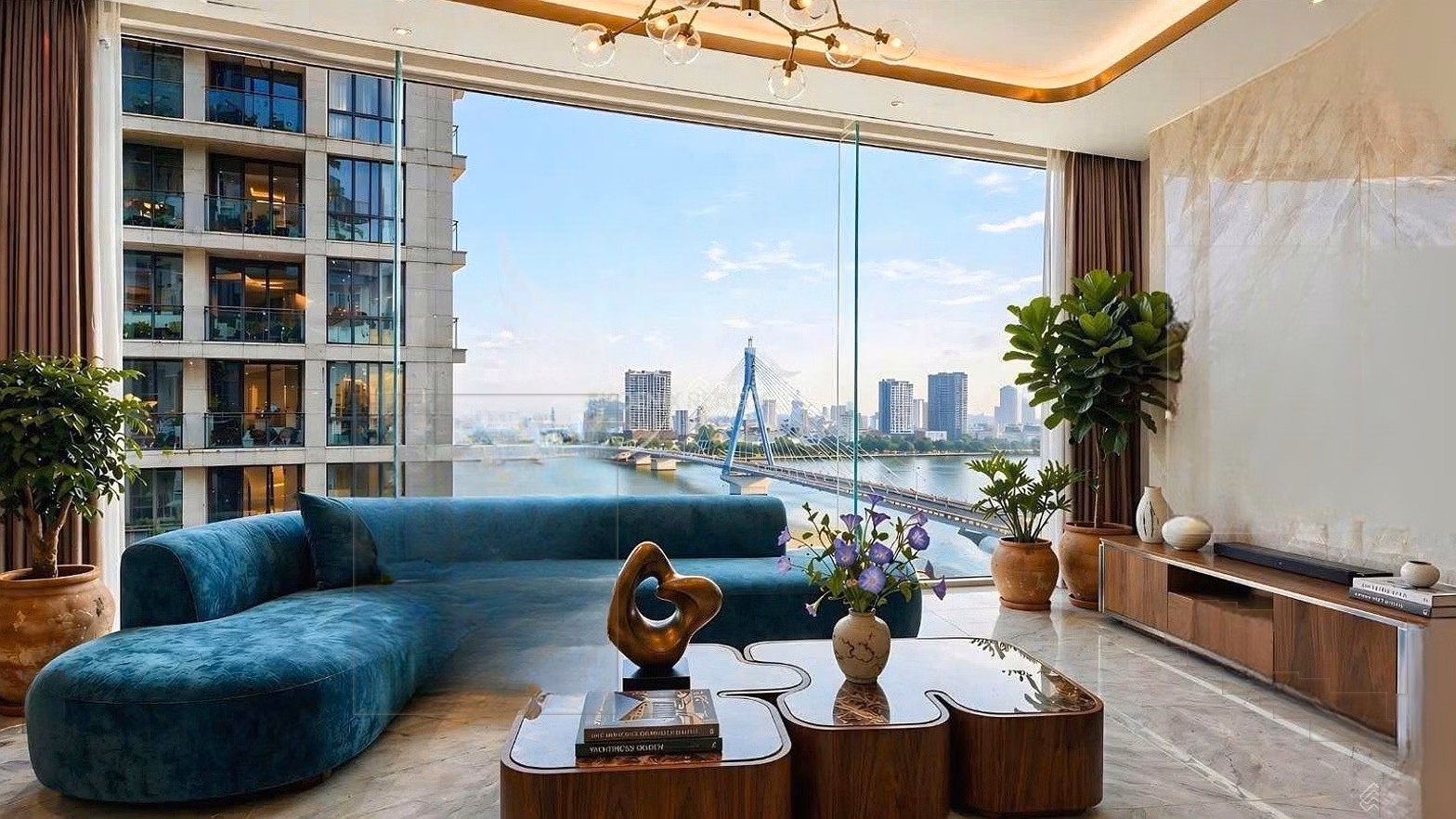 There is exactly 1 2-bedroom corner apartment left, code C1.10, with Han River view at Capital Square Da Nang