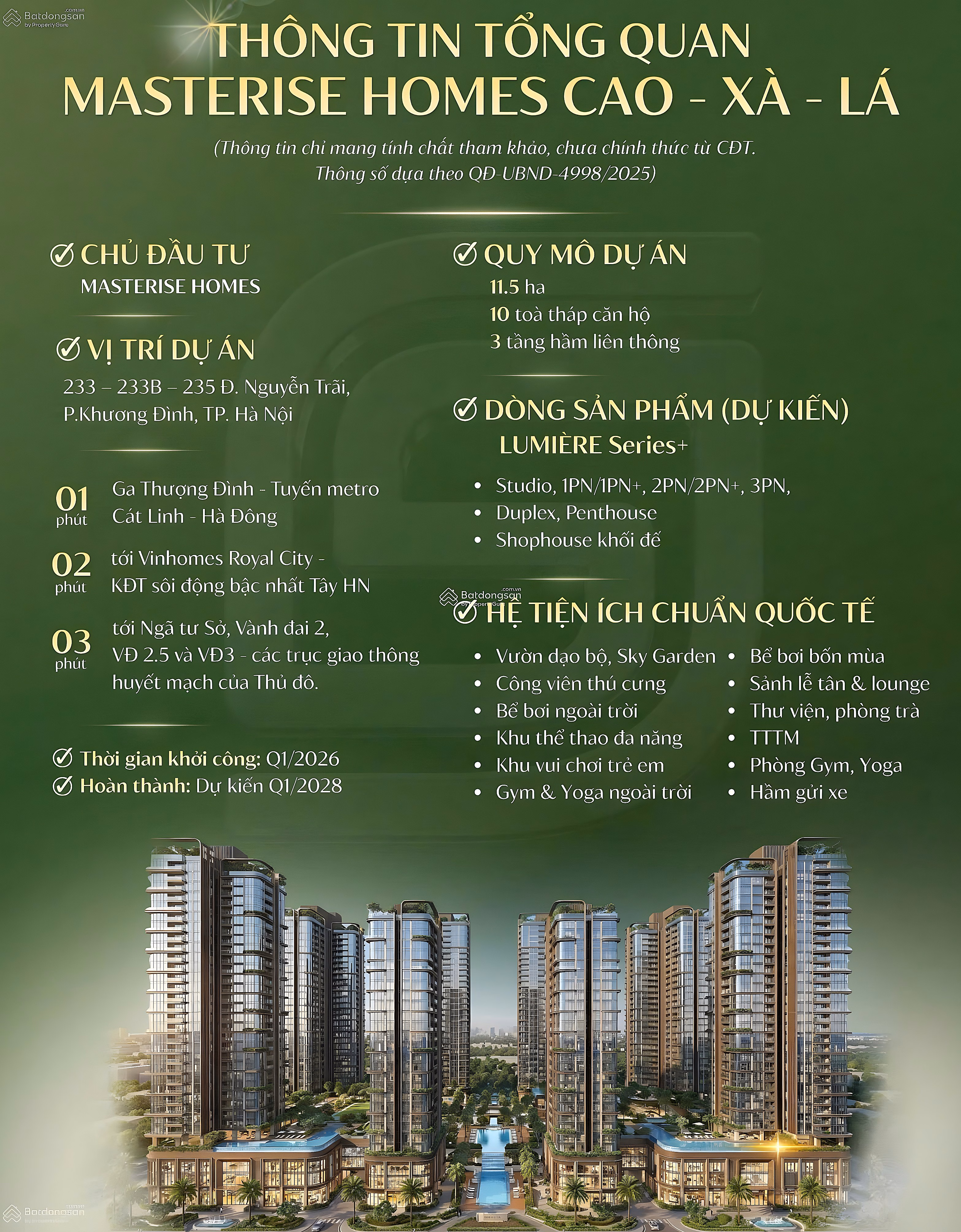 Only from 120-140 million/m2 for the cheapest and most beautiful apartment, contact us for advice and project viewing. 0942 906 ***