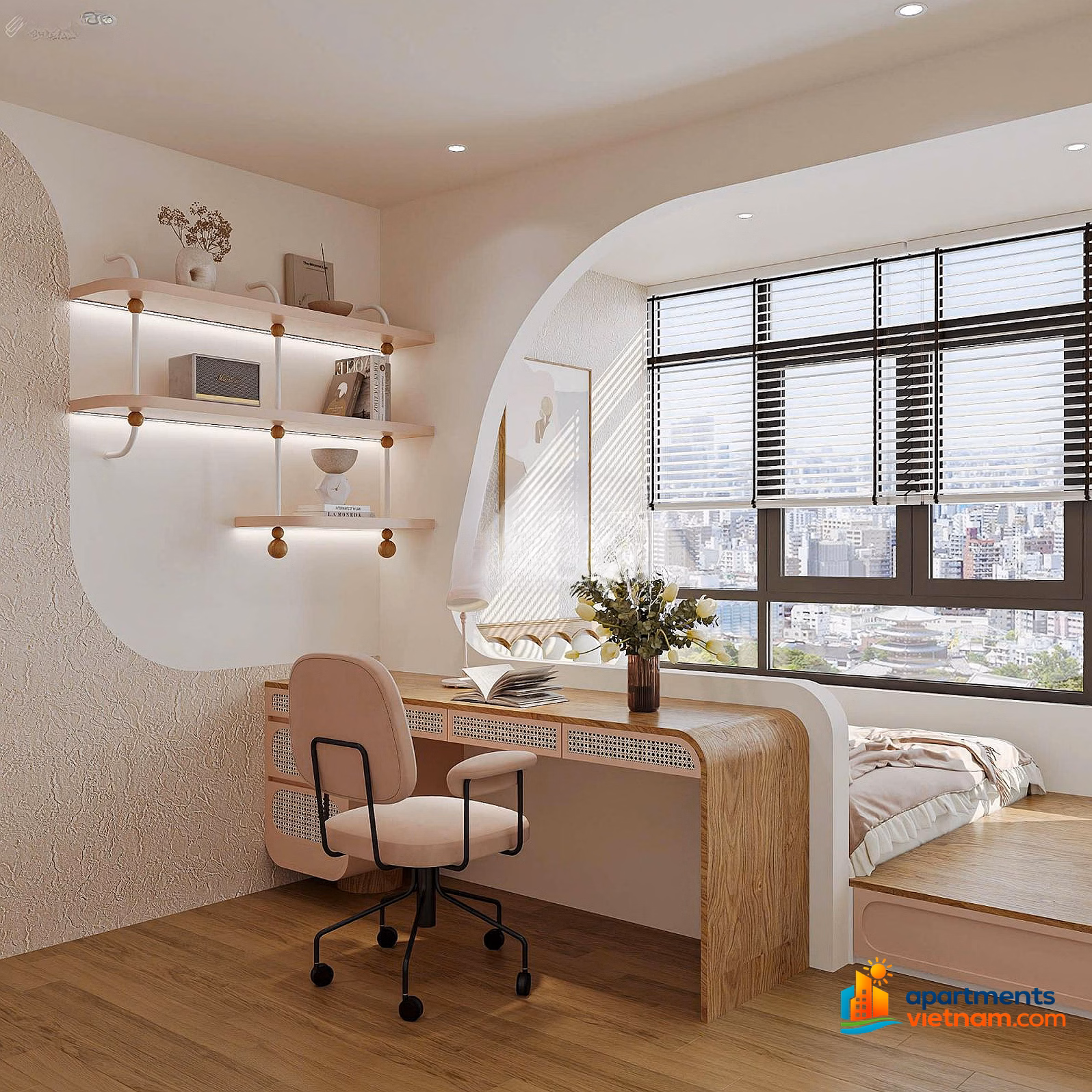32 million/month 3-bedroom corner apartment, 117.63m2 HAGL Lakeview (72 Ham Nghi)