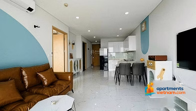 Living next to the river SG An Gia Riverside 2 bedrooms fully furnished price 4 billion 490, Dao Tri District 7***