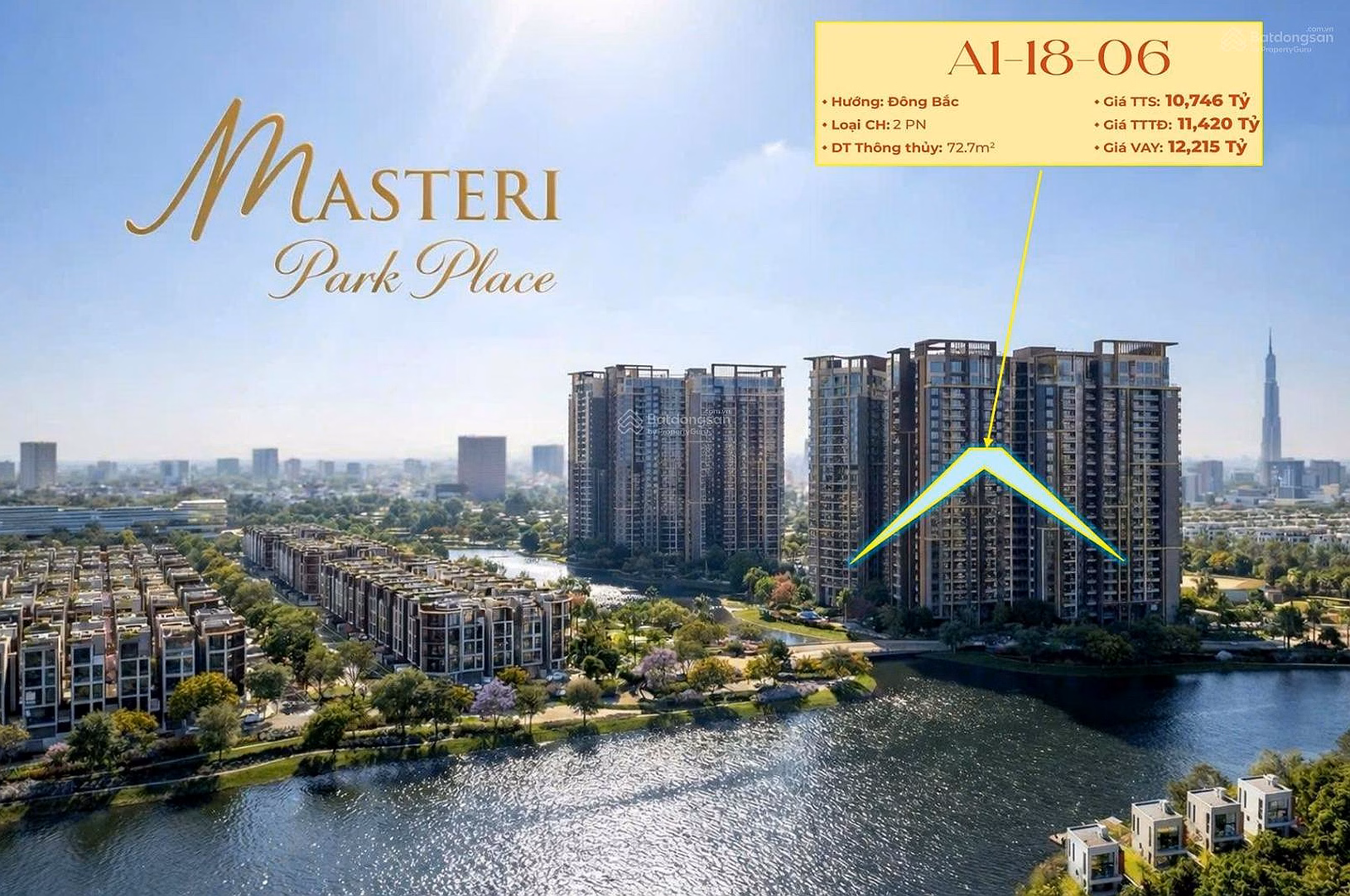 Need to sell Miss River view apartment A1-18.06 from only 9.6 billion
