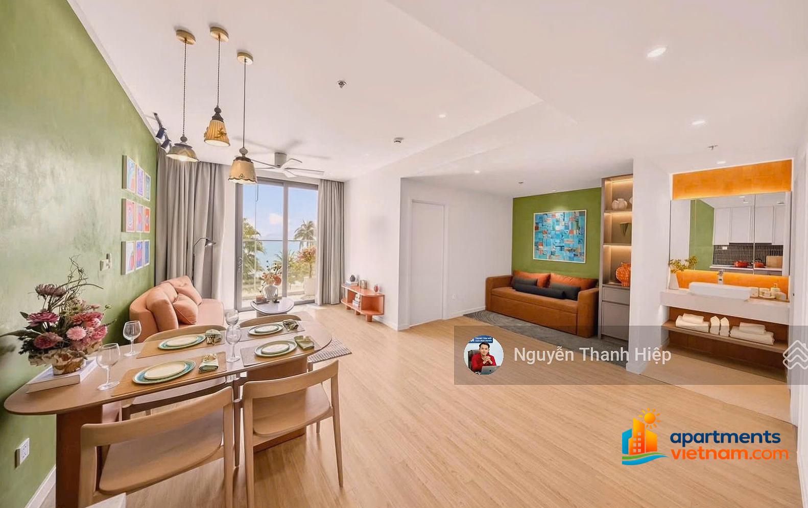 Giving 350 million VND directly into the price, quick exit to the apartment with river view, south direction, the price will be about 1 billion 440