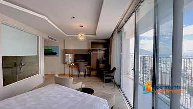 Hudbuilding Nha Trang 3-bedroom apartment for rent, fully furnished, cool high floor, good price