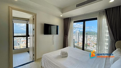 Hudbuilding Nha Trang 3-bedroom apartment for rent, fully furnished, cool high floor, good price