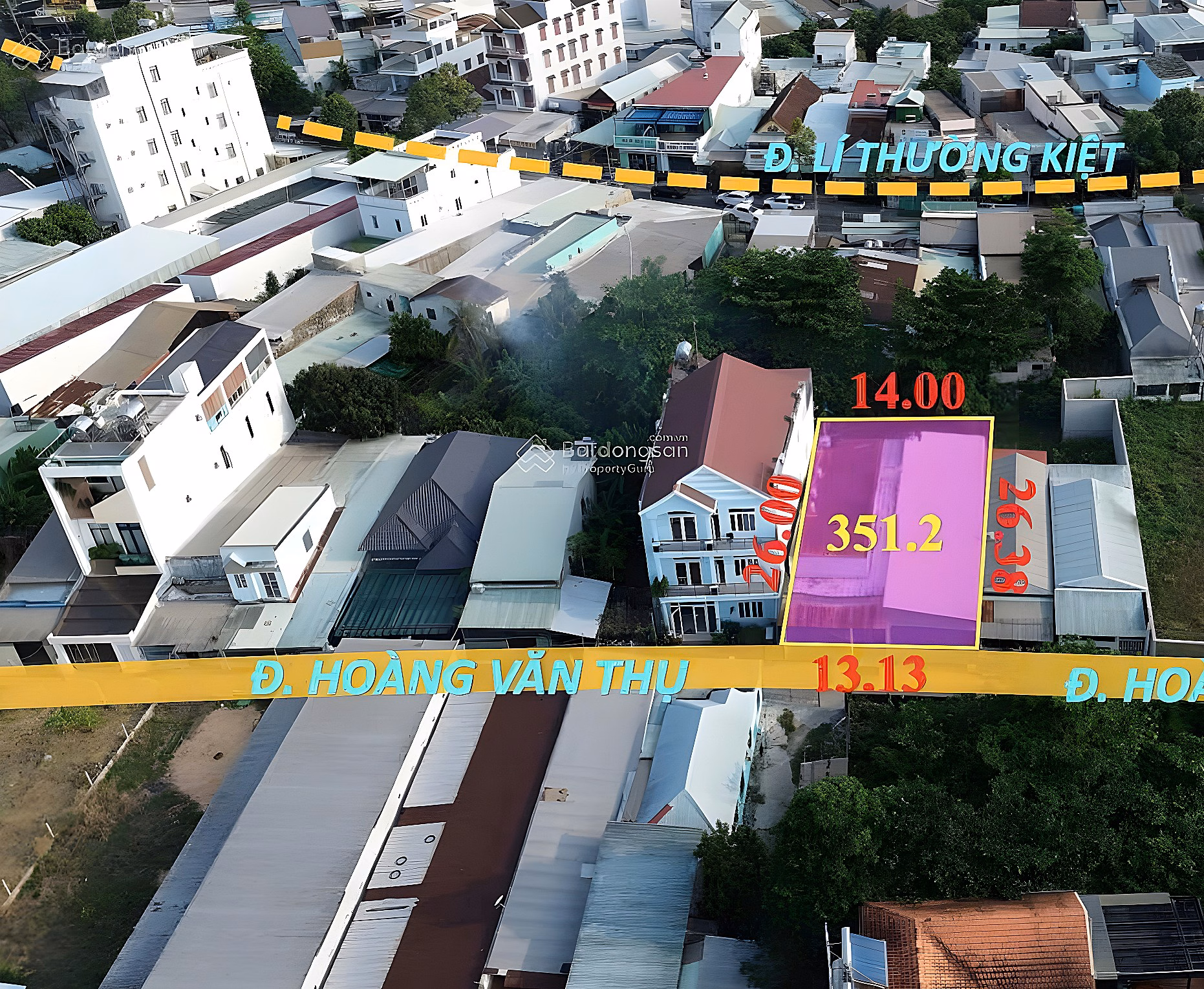 Super bargain land for sale at Hoang Van Thu, 15 billion, 351.2m2, 13m wide frontage, full urban land