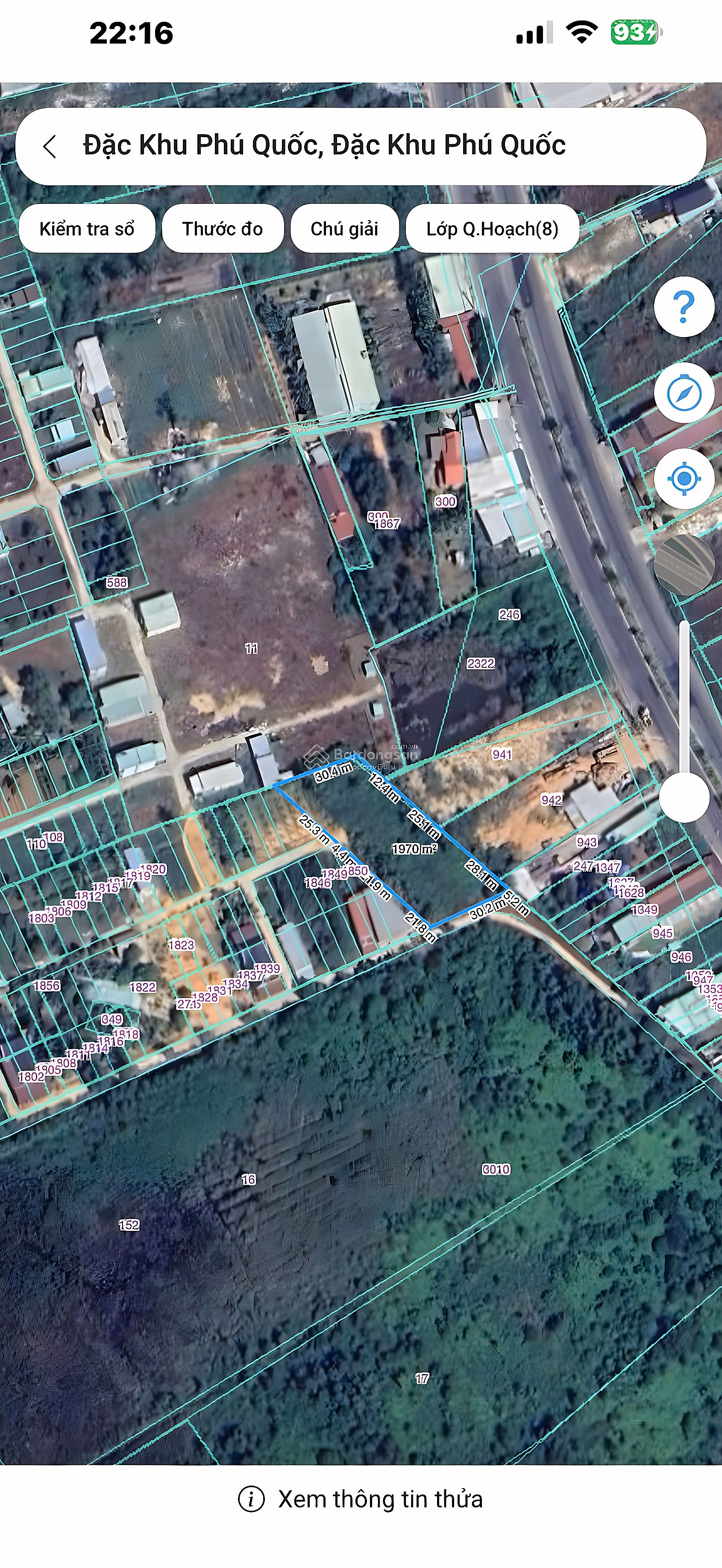 Selling a 1,956m2 plot of land on a 3/2 street, suitable for building a hotel or resort