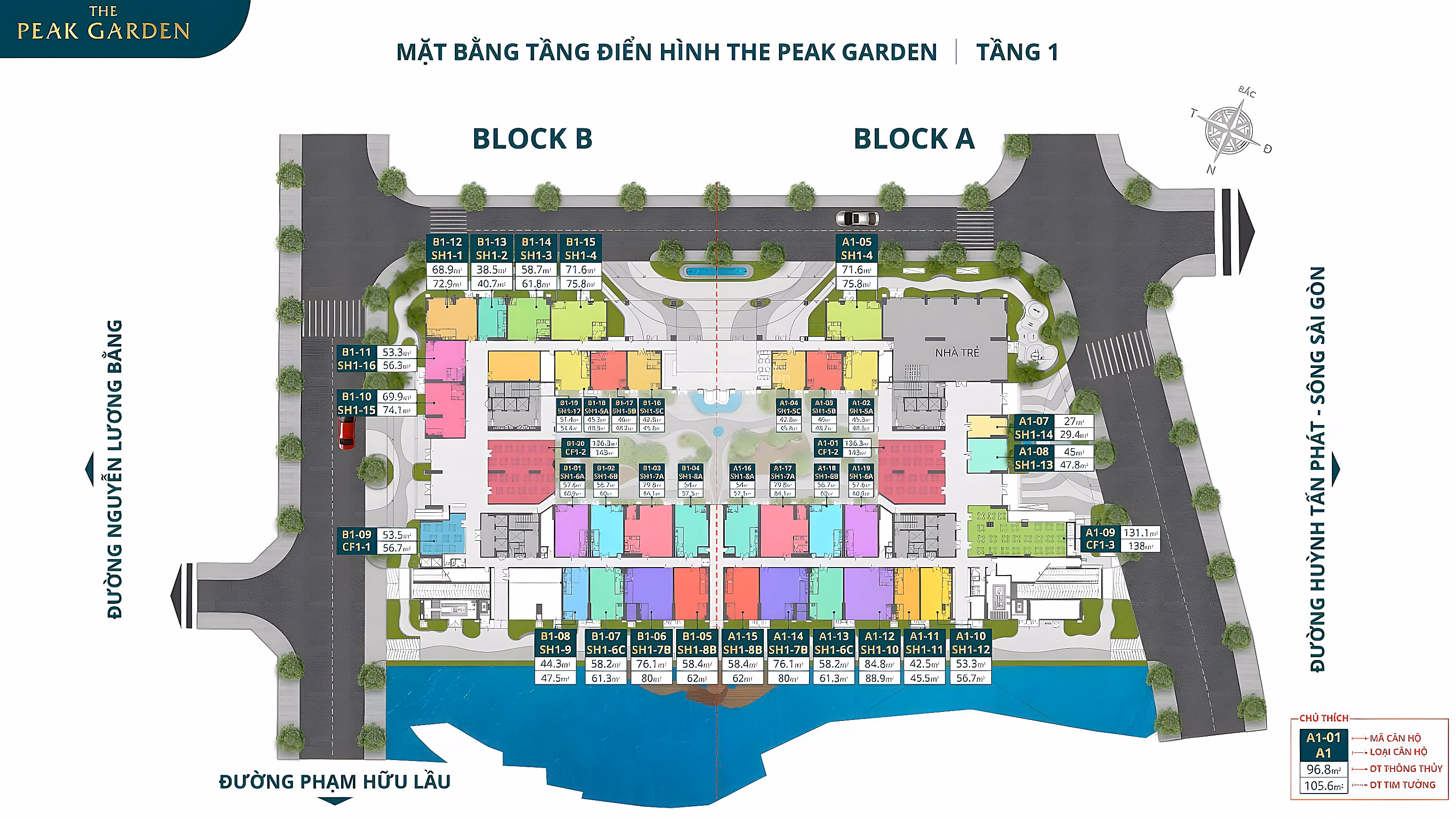 Get booking The Peak Garden adjacent to Phu My Hung, next to Tan My station, price from only 75 million/m2