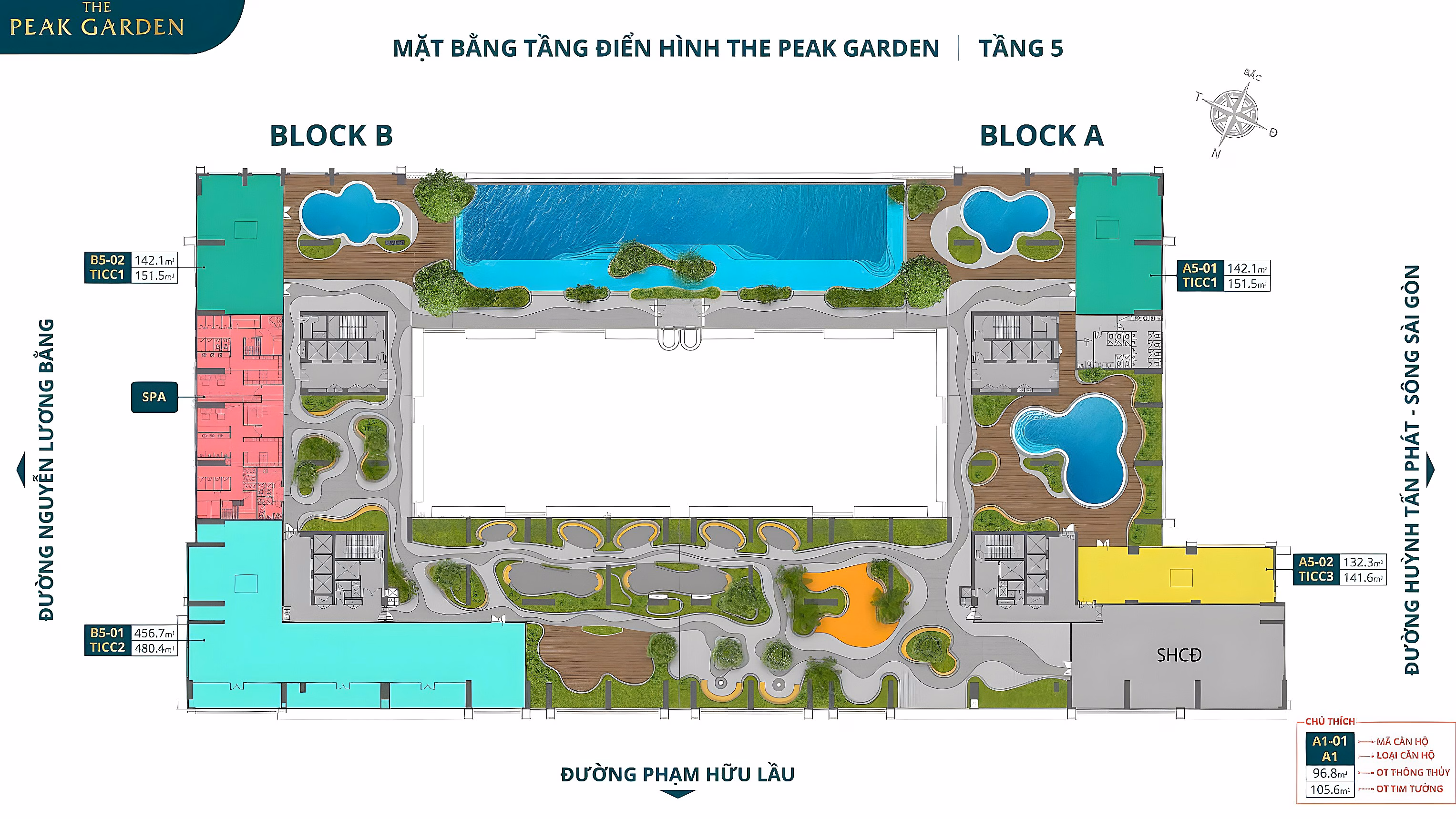Get booking The Peak Garden adjacent to Phu My Hung, next to Tan My station, price from only 75 million/m2