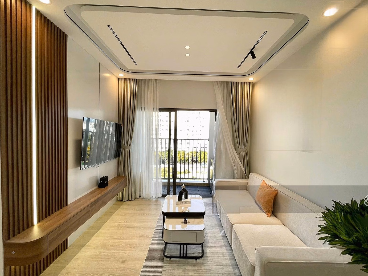 Commercial corner apartment for sale in SSH08 Ha Quang Apartment - Cool East facing balcony - Fully furnished