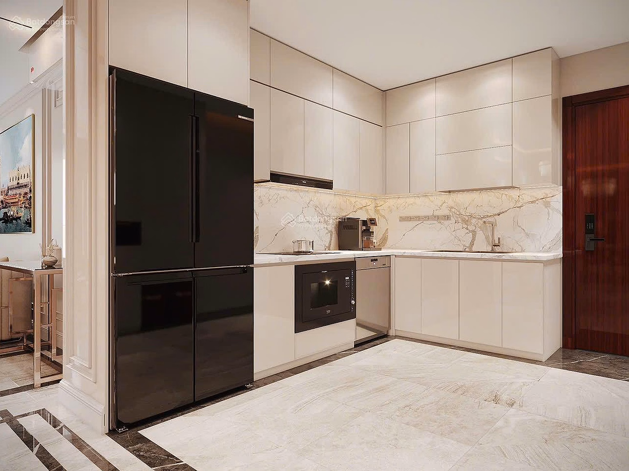 The owner offers to sell a luxury 3-bedroom apartment with full furniture