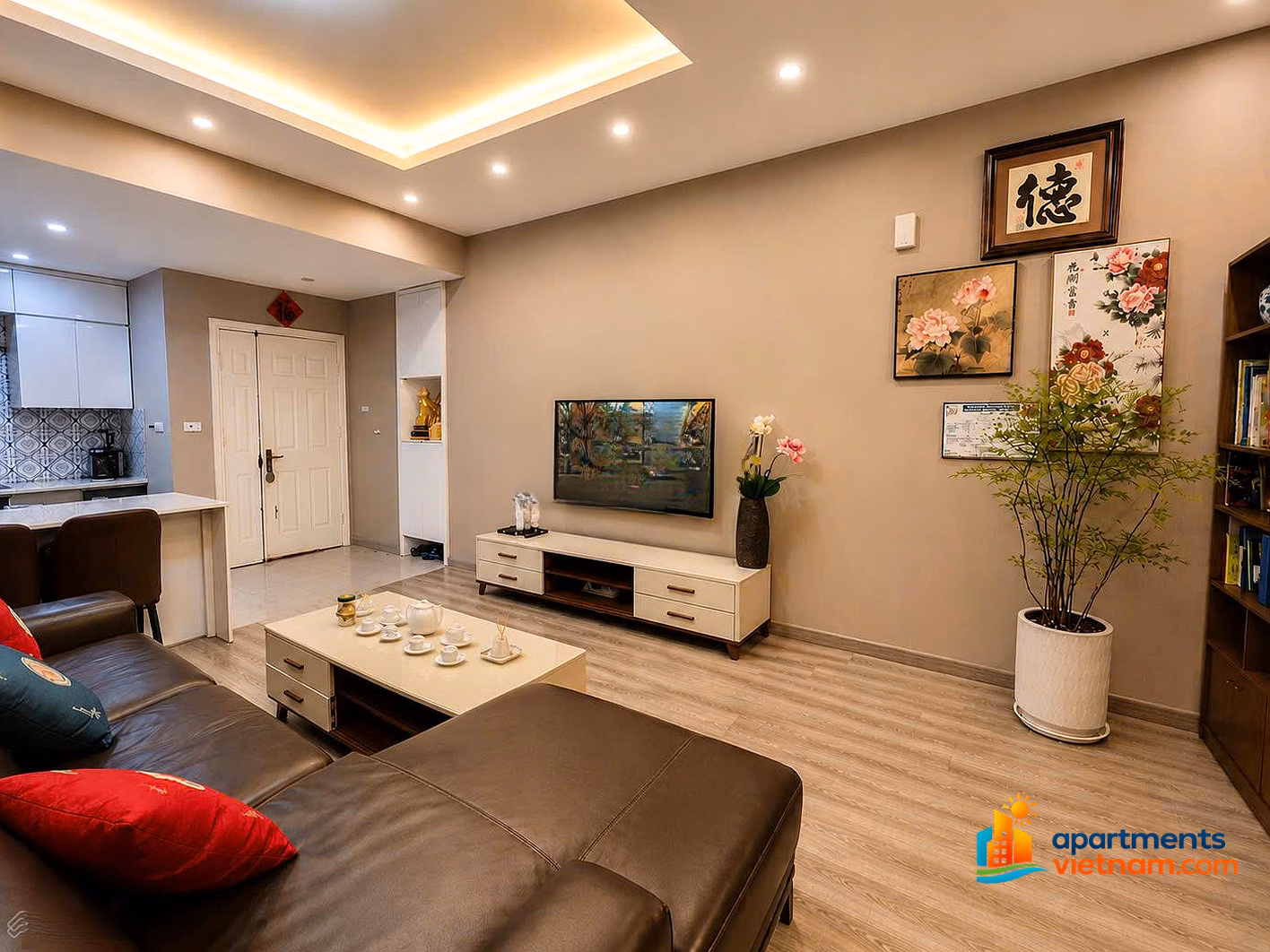 Luxury 3-bedroom apartment with lake view & open green space in My Dinh, Hanoi