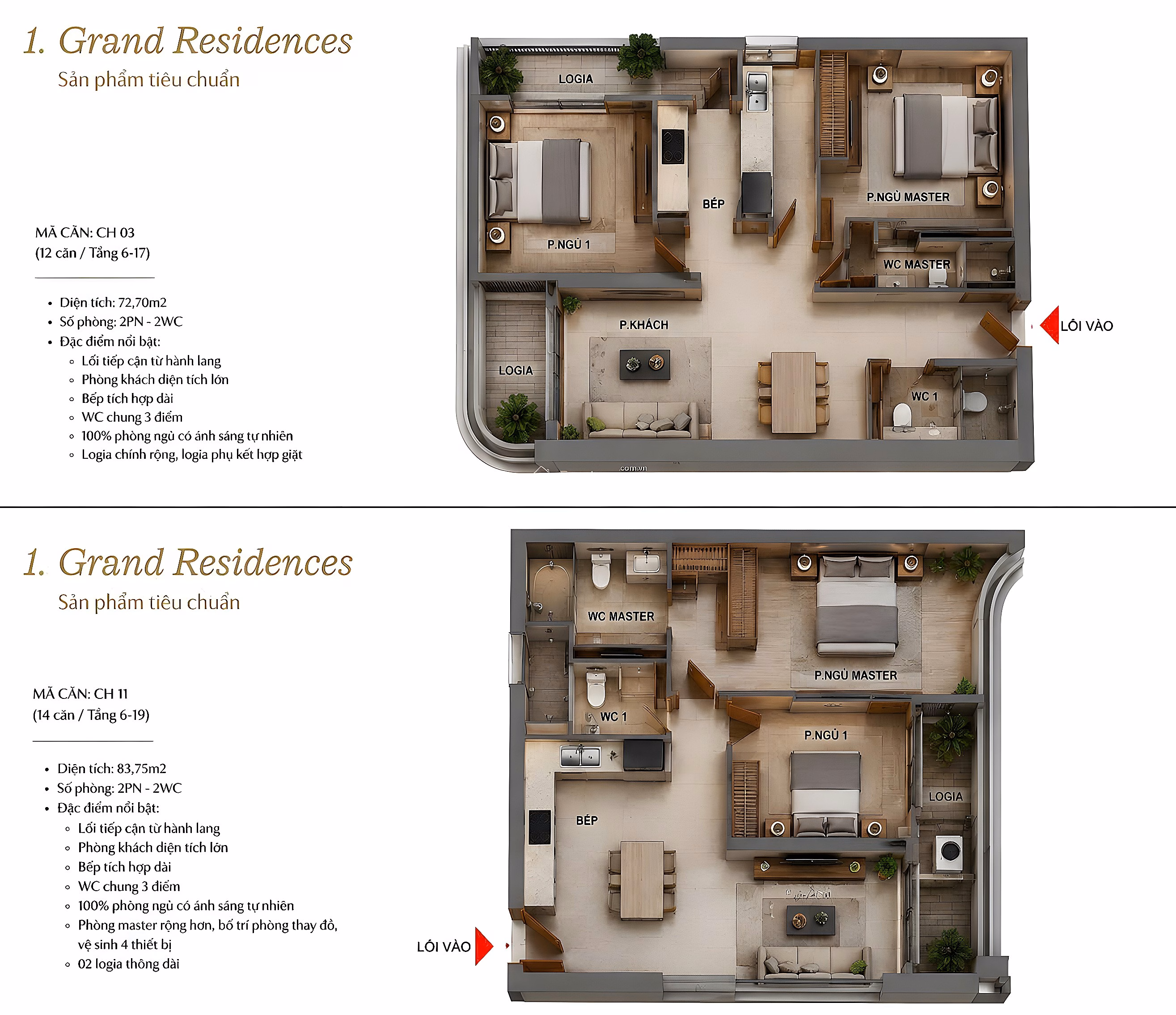 Private luxury class, apartment fund F1-2N, 3N, duplex MIK Khai Son 99 million/m2, special discount up to 19%