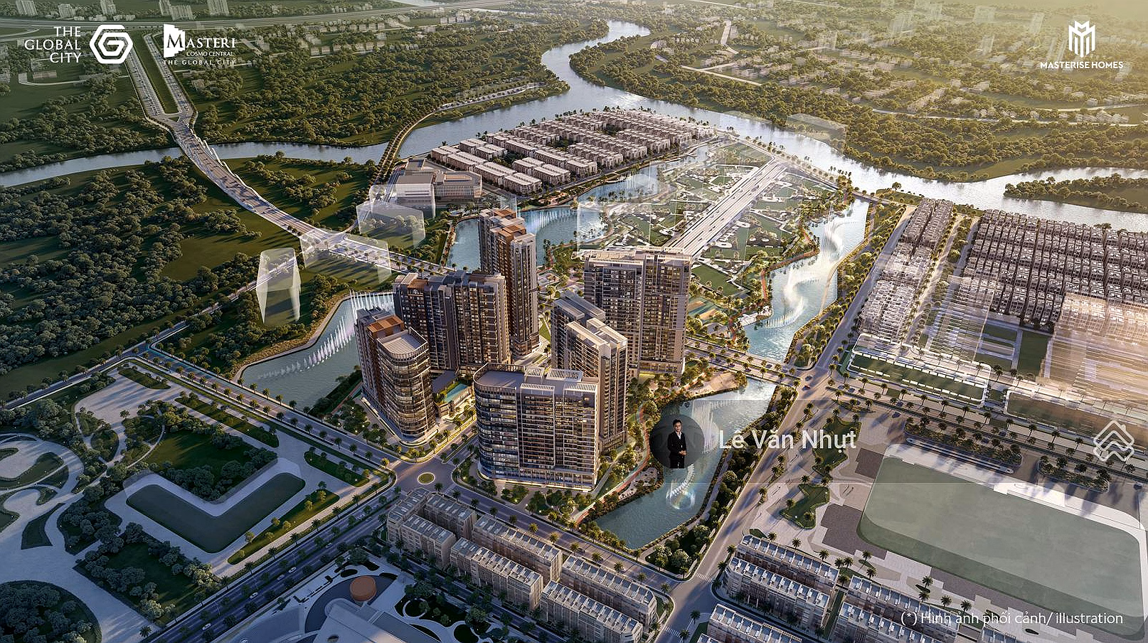Large 3-bedroom apartment - Tower B1 Masteri Cosmo Central only 15.7 billion all in - directly facing water music