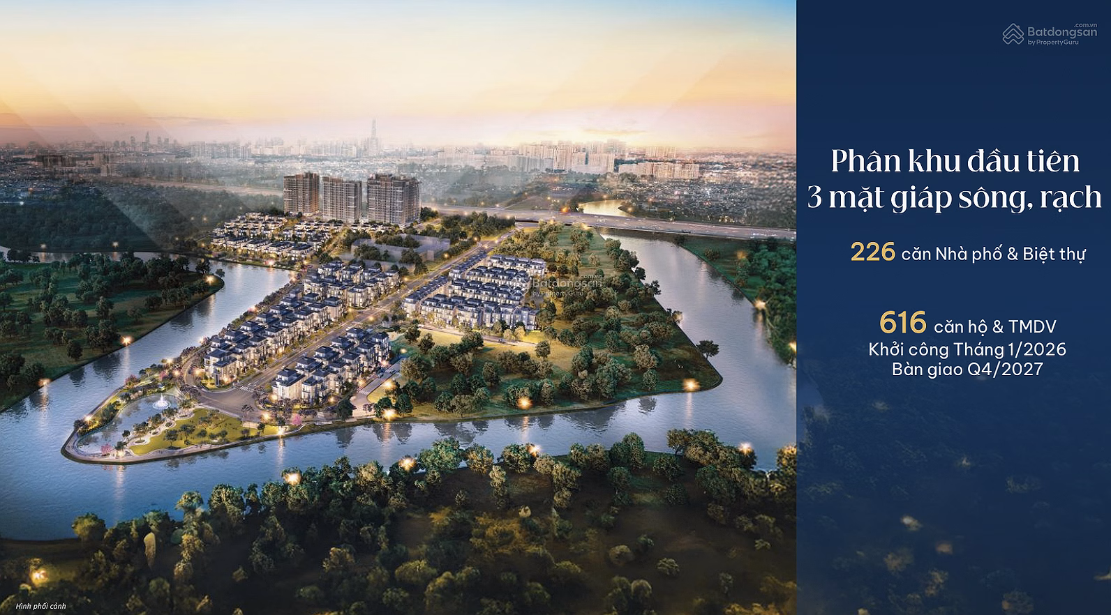 Only the first time Khang Dien opens for sale is the 4-bedroom apartment Gladia by the Water District 2