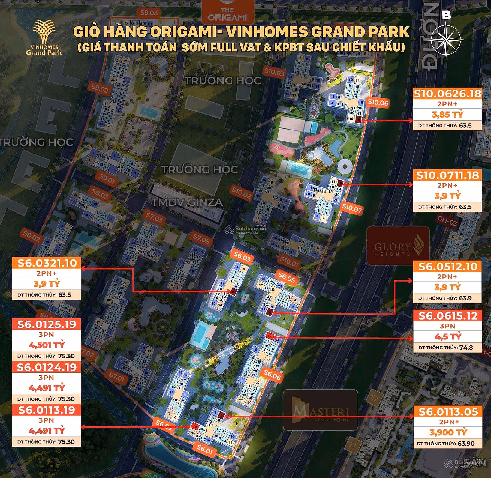 Ready book - Investor apartment fund - Origami Vinhomes Grand Park District 9 - Price 3.9 billion 2 bedroom+ apartment (90% of residents already live in)