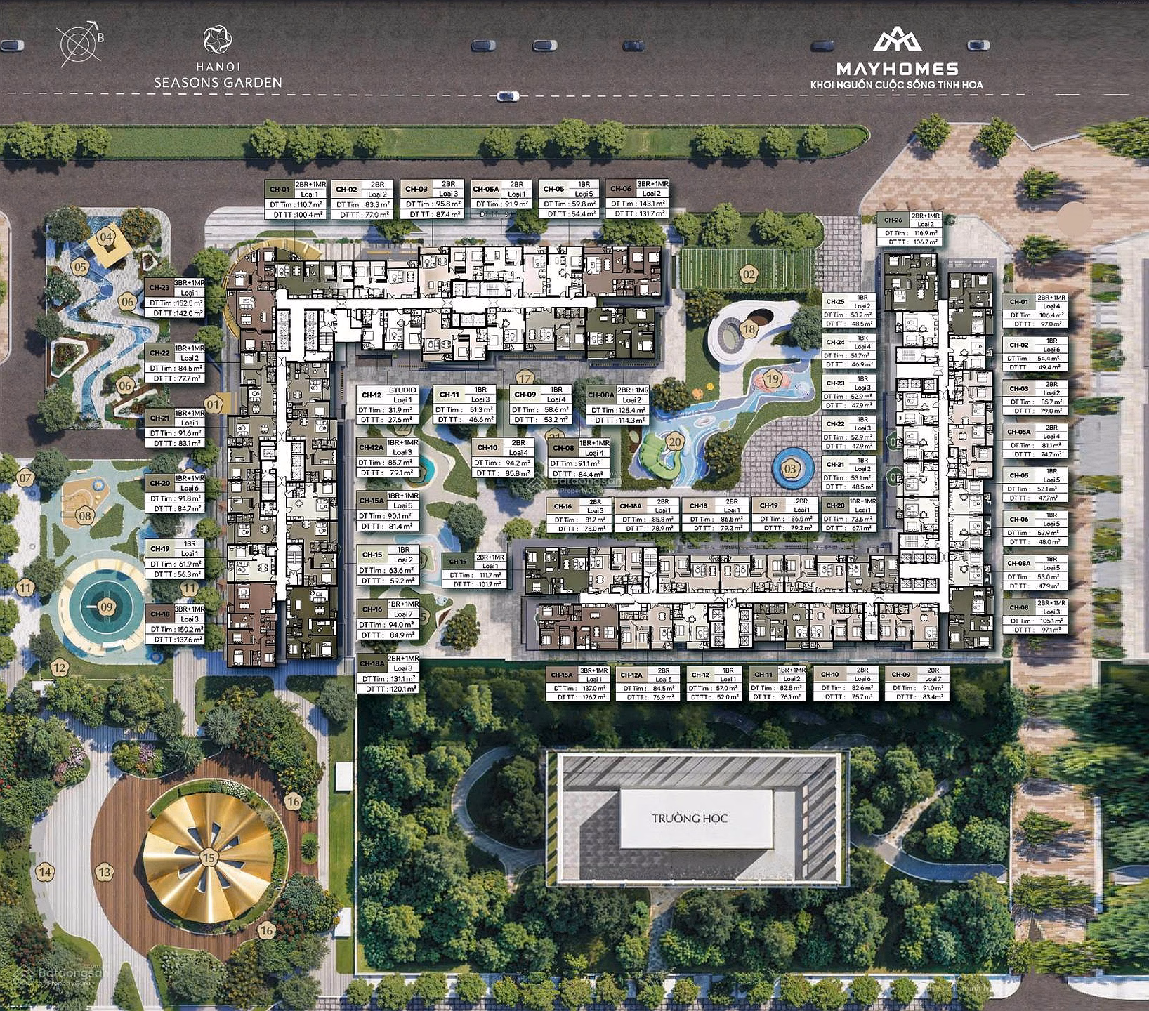 Apartment fund Studio HaNoi Seasons Garden - Cao Xa La costs only 3 billion, HTLS, very good discount