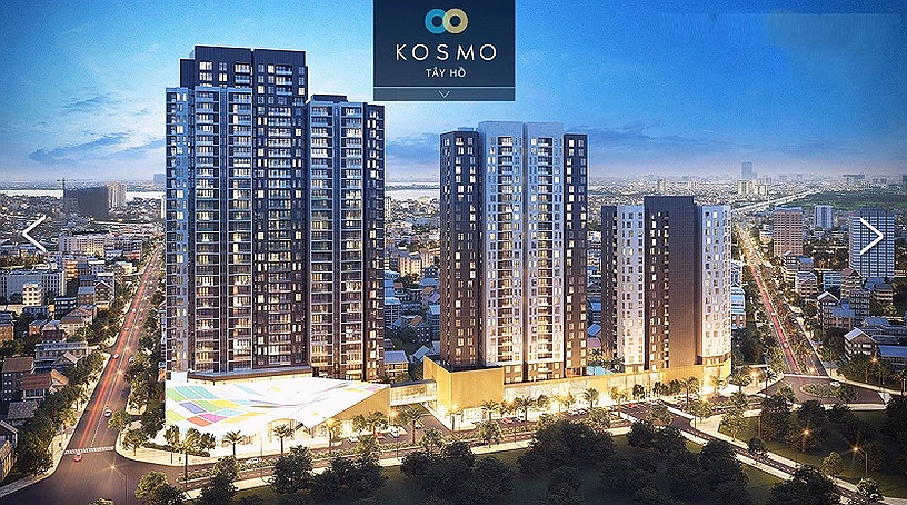12.x billion - Selling Kosmo Tay Ho apartment, 102m², 3 bedrooms, 2 bathrooms