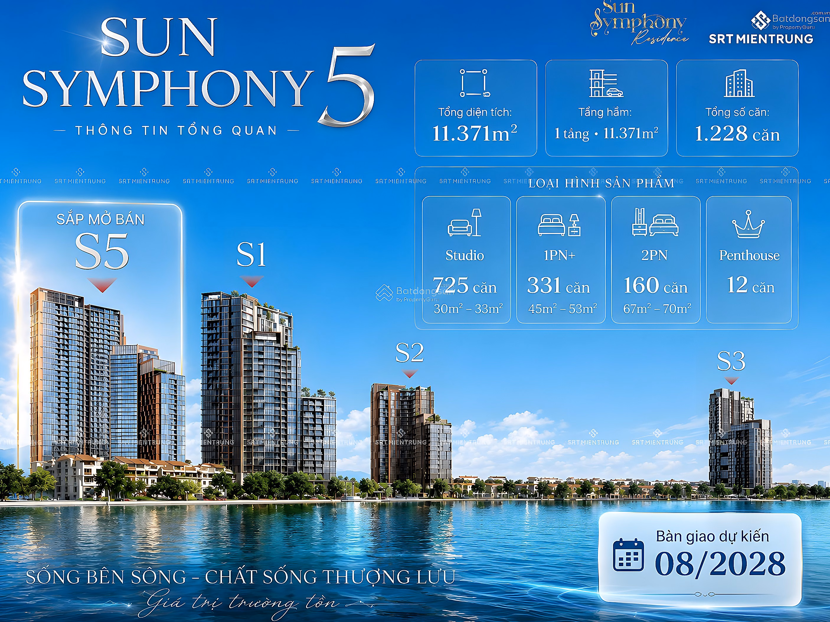 Sun Symphony 5 luxury apartment, direct view of Han River. Exploiting cash flow 10 - 12%/year