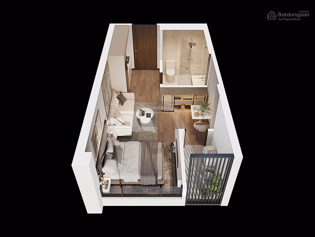 Selling fully furnished Studio Masteri Waterfront apartment for only 2.49 billion