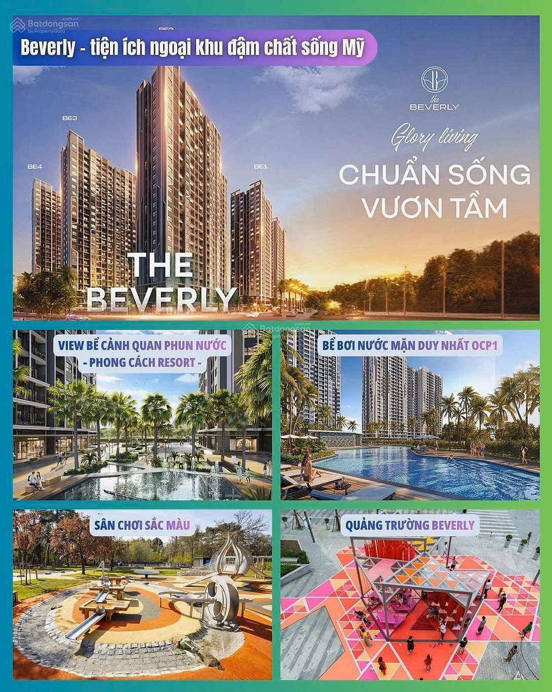 Selling 2BR, 2VS apartment, 63m2 corner, Beverly Vinhomes Ocean Park, open view, price 4.1 billion