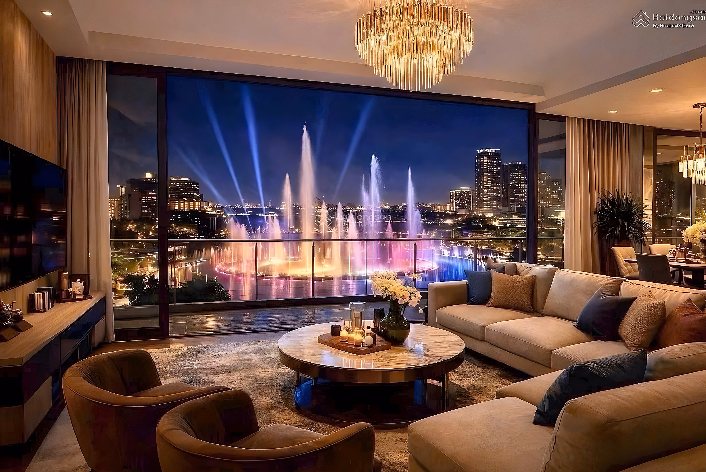 Masteri Cosmo Central 4-bedroom Corner Apartment for Sale, 25th Floor, Direct View of Water Music, 132m2, Good Price 18 billion