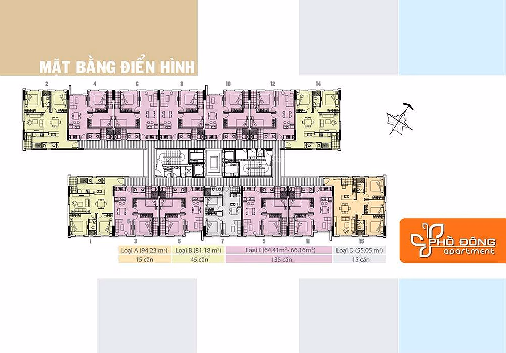 Selling a high floor corner apartment on East Hoa Sen Street, Lien Phuong Street for 3.5 billion