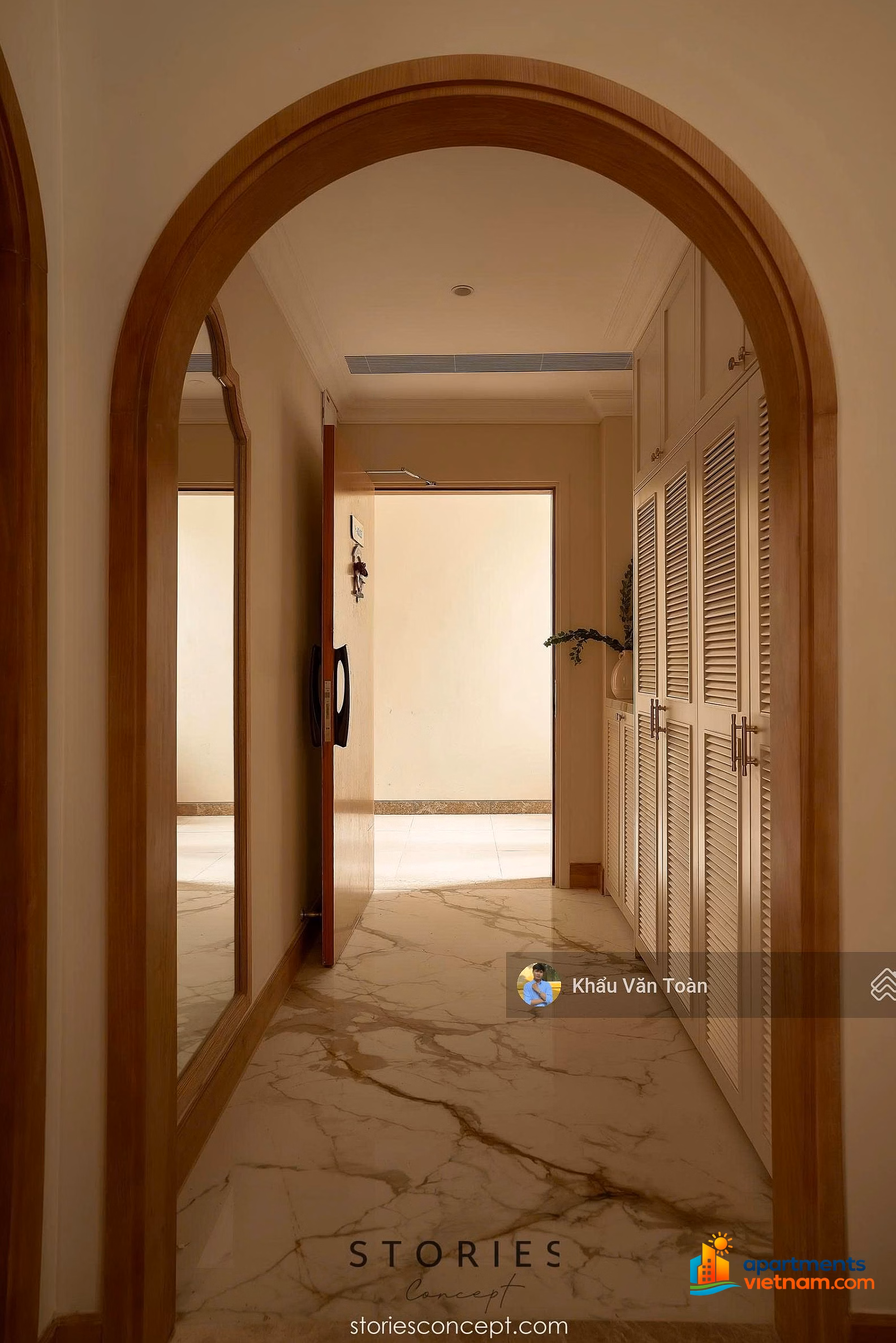 Diamond Island 3 bedroom 3 bathroom luxury apartment is the most beautiful on the island, cheap price, Japanese style with vintage wood tone