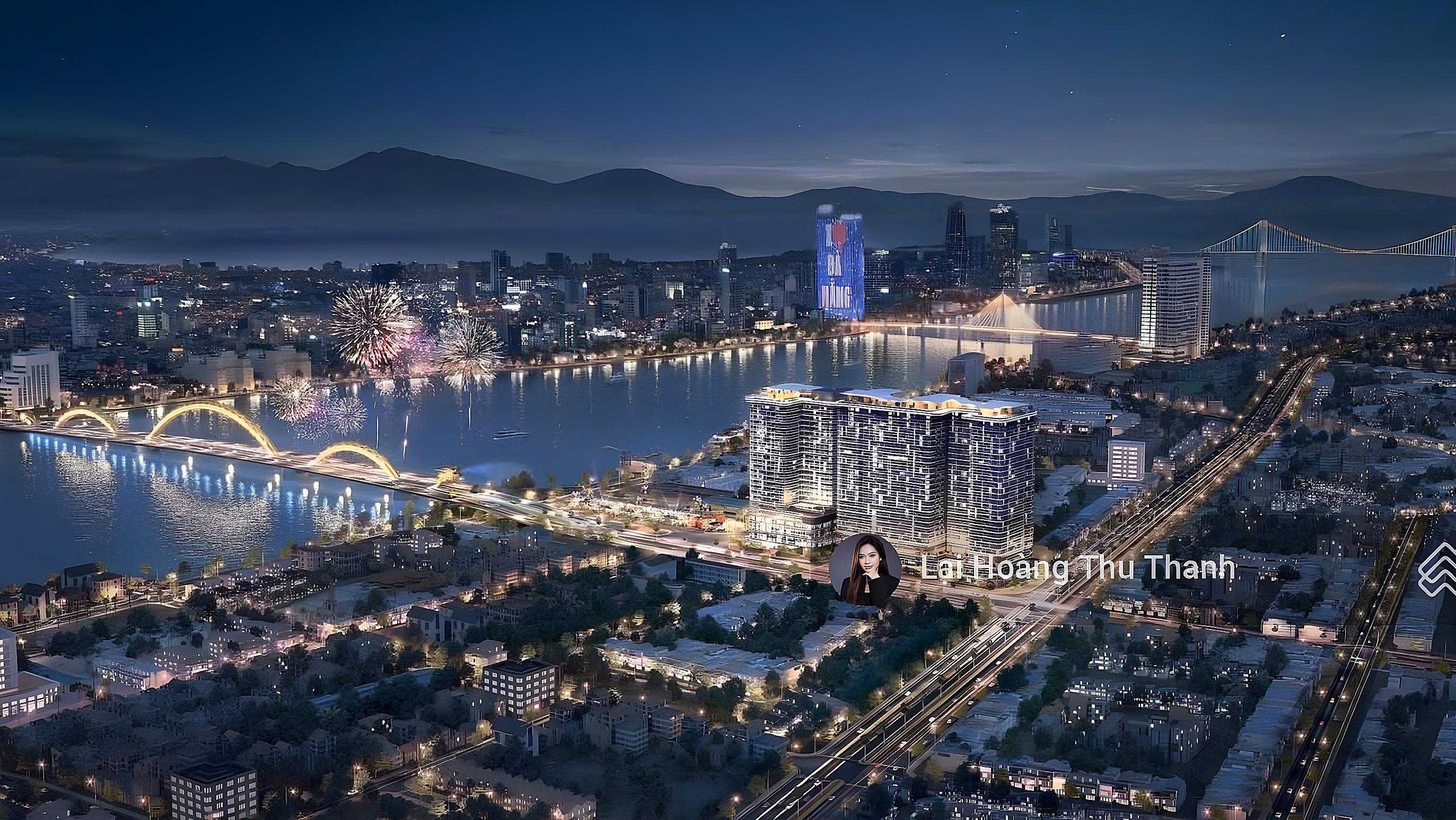 Thu Thanh - Diplomacy long-term apartment with view of Dragon Bridge, Han River, My Khe beach The Legend Da Nang