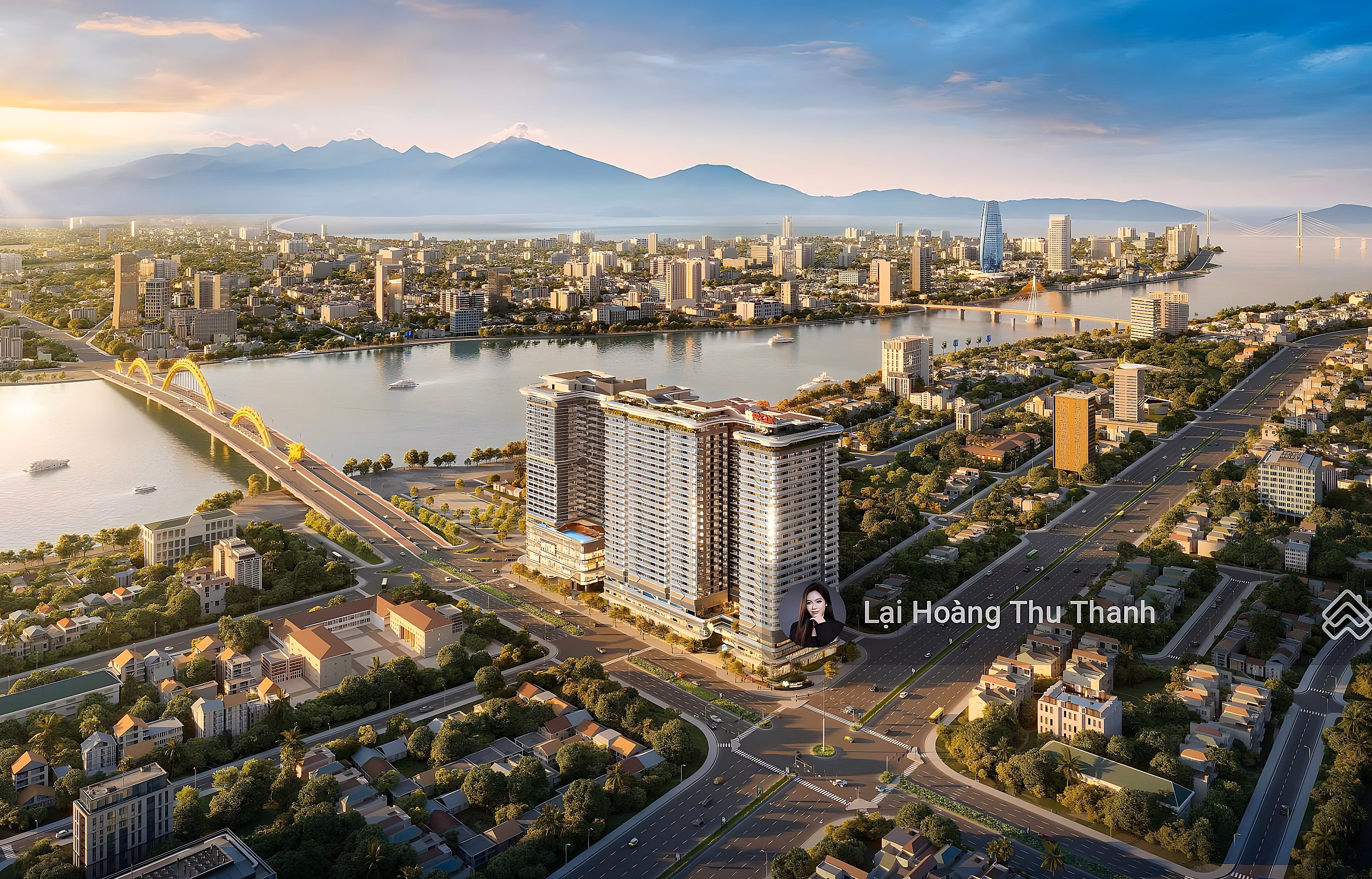 Thu Thanh - Diplomacy long-term apartment with view of Dragon Bridge, Han River, My Khe beach The Legend Da Nang