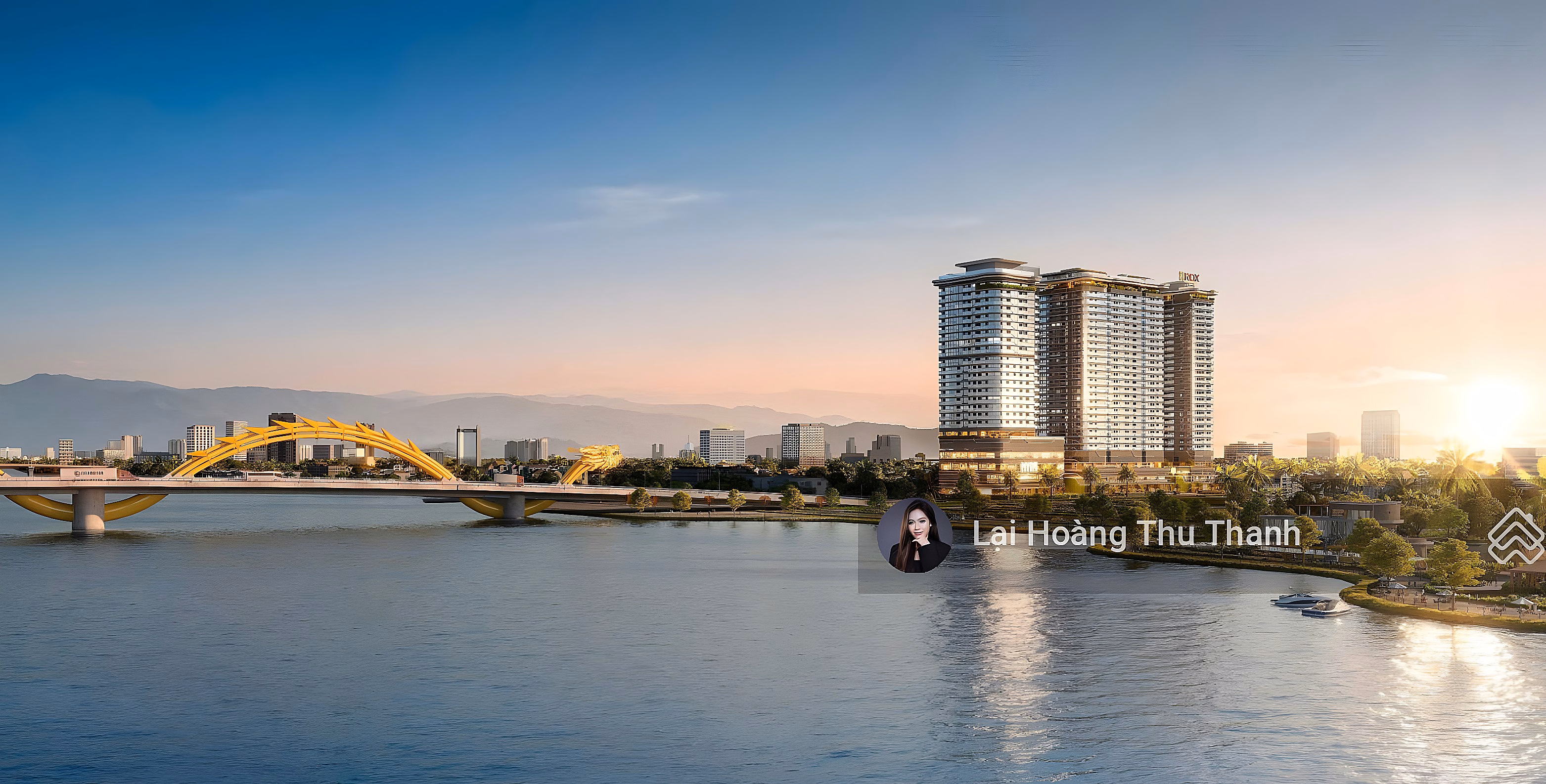 Thu Thanh - Diplomacy long-term apartment with view of Dragon Bridge, Han River, My Khe beach The Legend Da Nang
