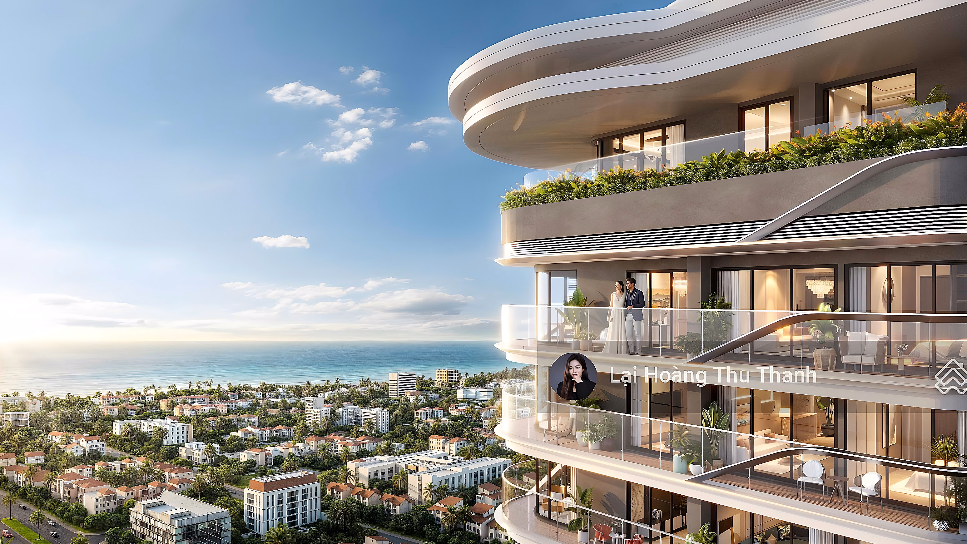 Thu Thanh - Diplomacy long-term apartment with view of Dragon Bridge, Han River, My Khe beach The Legend Da Nang