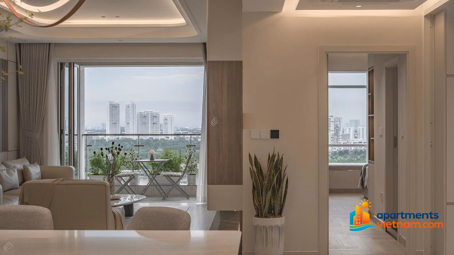 Urgent rent 3 bedroom luxury apartment, 146m2 at Riverside Residence, full luxury only 45 million/month