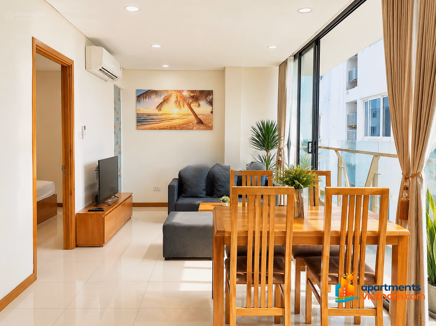 Maple apartment for sale, 65.4m², long-term red book, large balcony Price only 4.2 billion - close to the beach