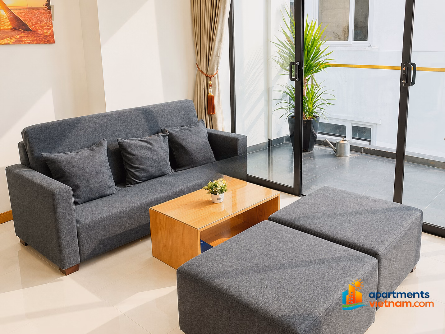 Maple apartment for sale, 65.4m², long-term red book, large balcony Price only 4.2 billion - close to the beach