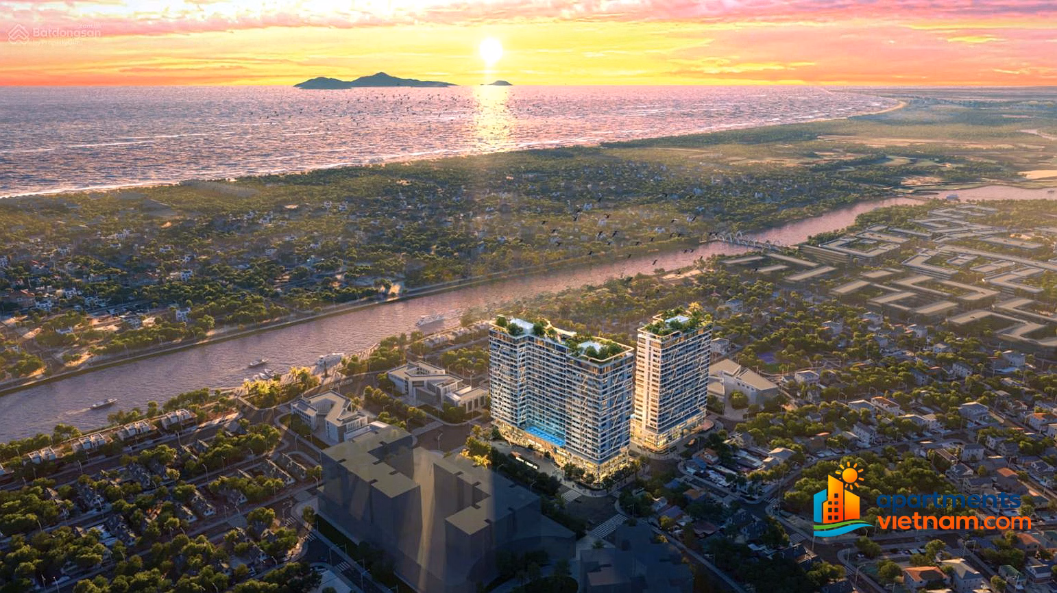 Diplomatic basket from Investor - only 425 million immediately sign the Sales Contract to own a 2-bedroom apartment with river front and sea view at Regal Complex