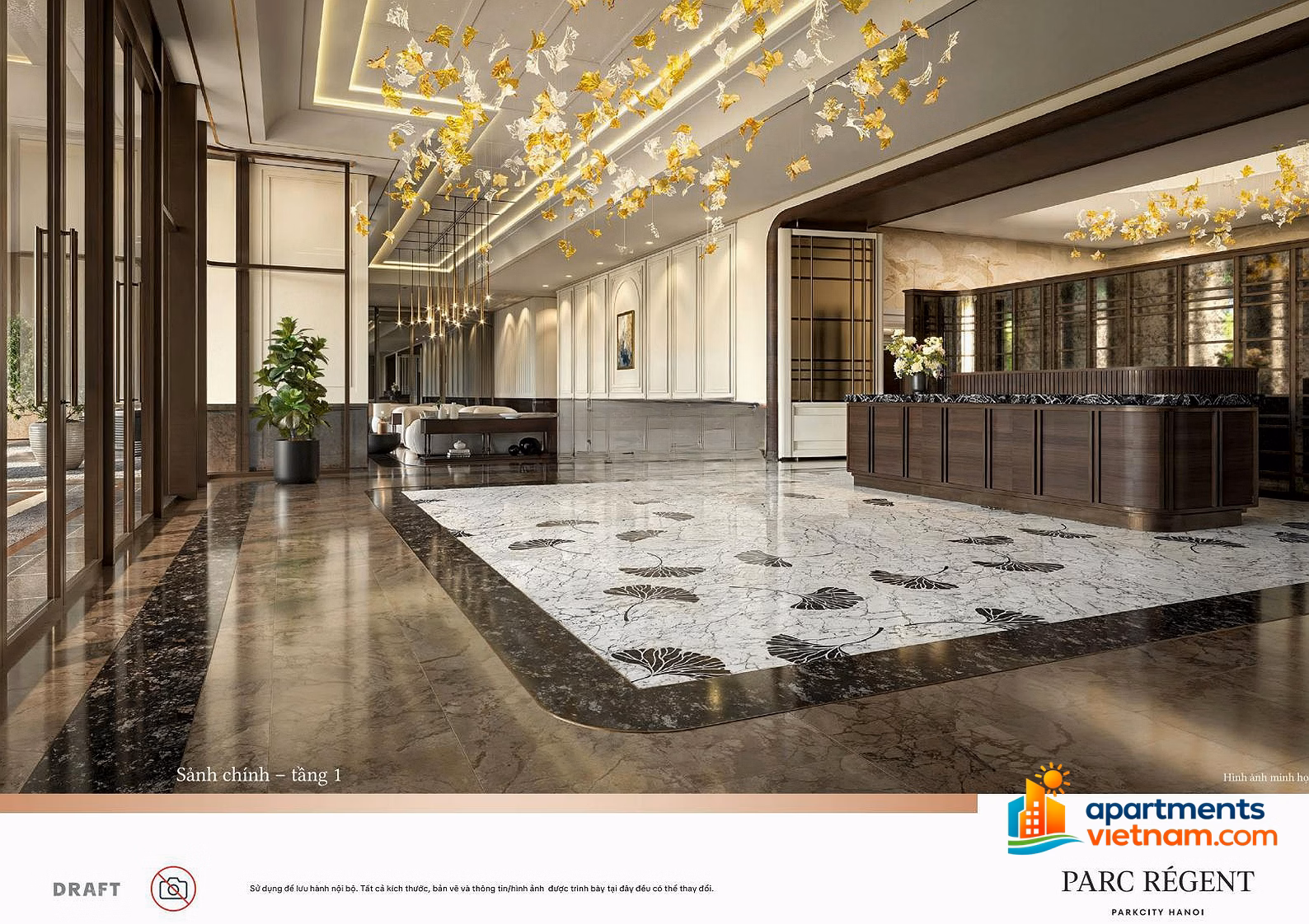 Selling a 4-bedroom 145m² apartment in Parc Régent apartment, 2 separate car lots for 17.5 billion including fees***