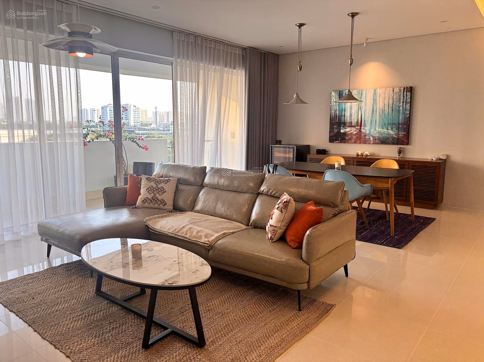 Rent now a large 3-bedroom apartment at The Estella - Fully furnished and beautifully furnished - Price only 69 million/month